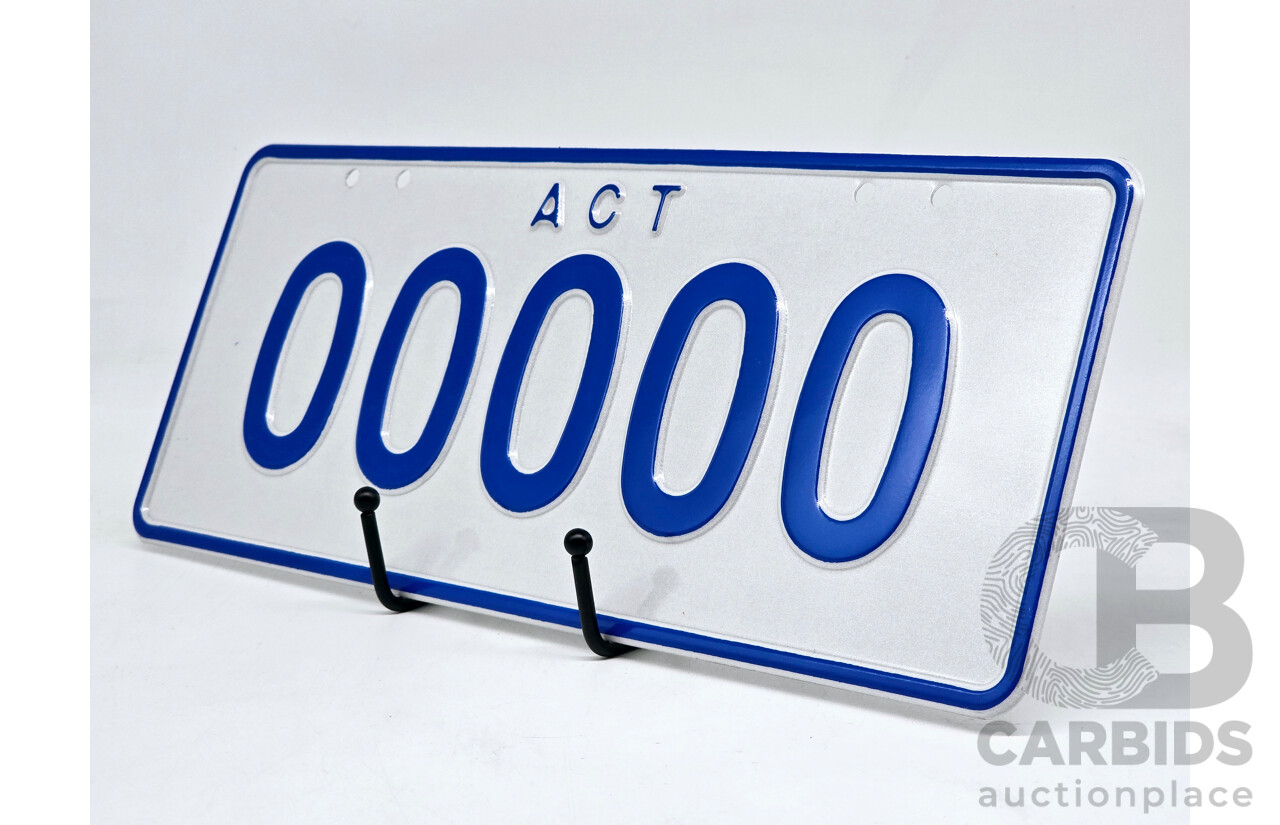 ACT Alphabetical 5 Letter Number Plate - OOOOO