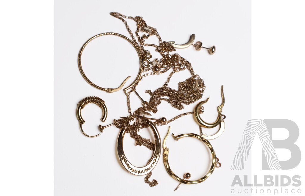 9/10ct Scrap Gold - 7.99gms Total Weight