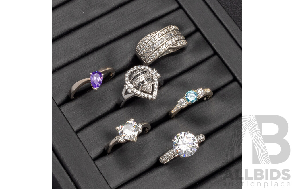 Assorted 925 Sterling Silver Rings - Lot of 6