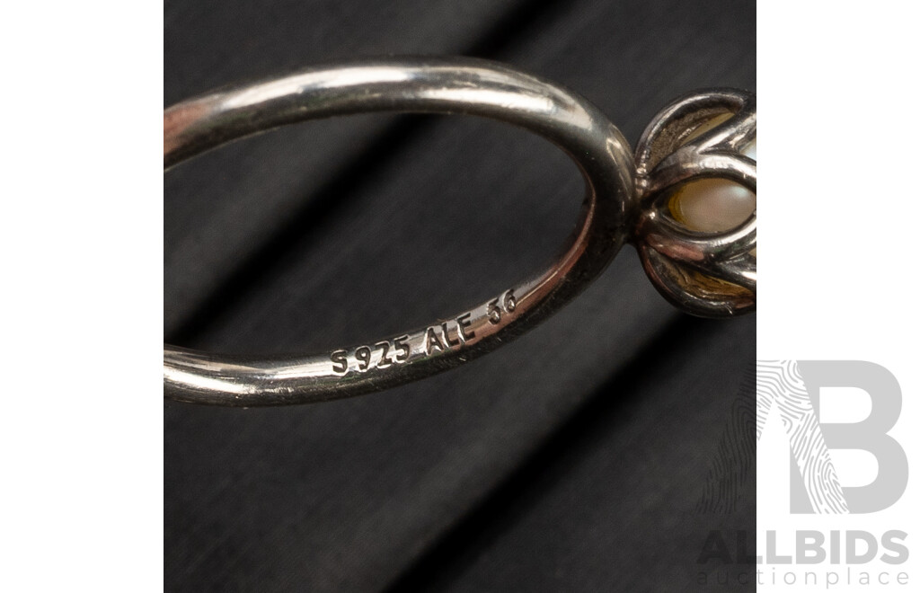 925 Sterling Silver Pearl Ring - by Pandora
