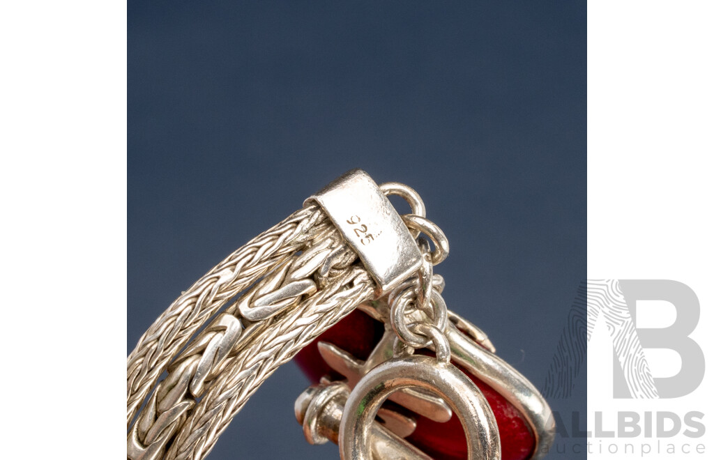 925 Sterling Silver Bracelet and Earring Set