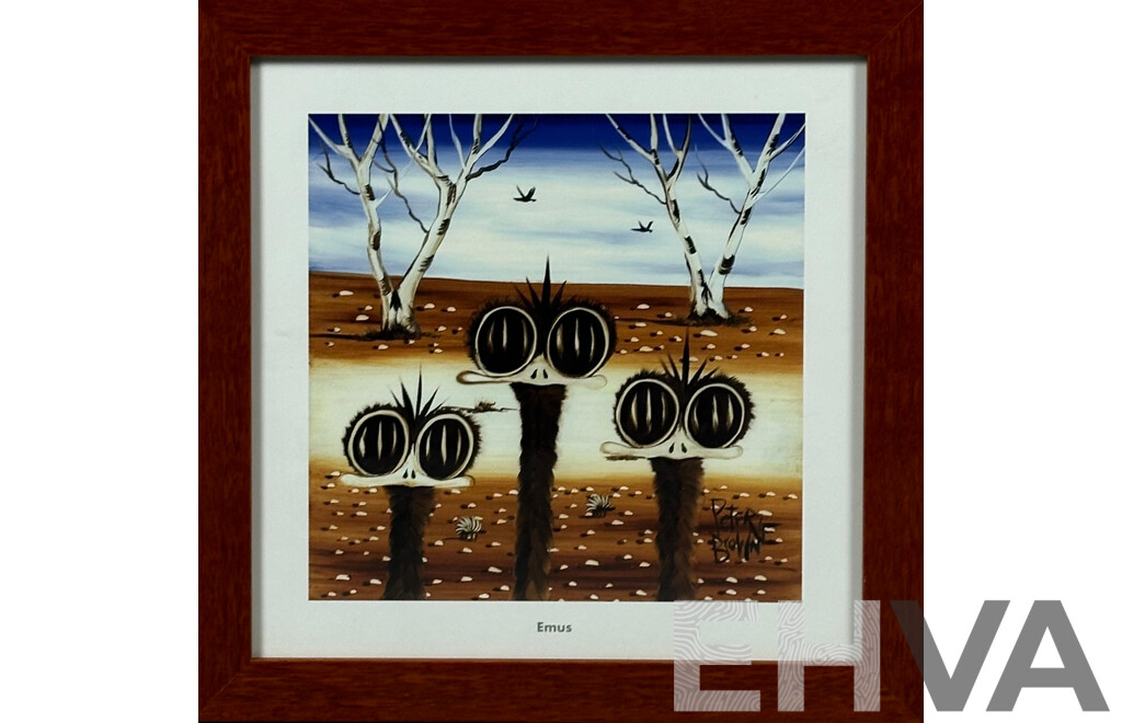 Peter Browne (born 1947), Emus, Offset Print