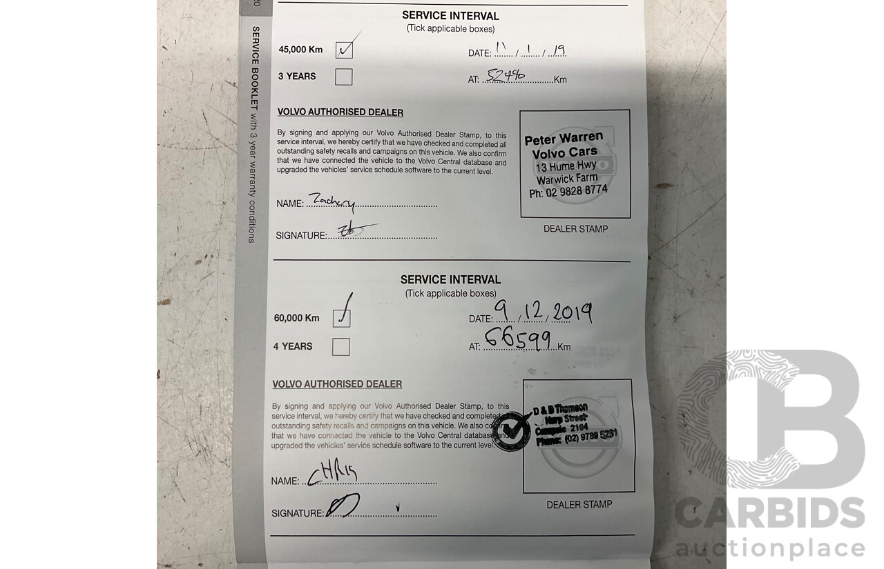 12/2015 Volvo XC60 D5 Luxury (AWD) DZ MY15 4d Wagon White Turbo Diesel 2.4L