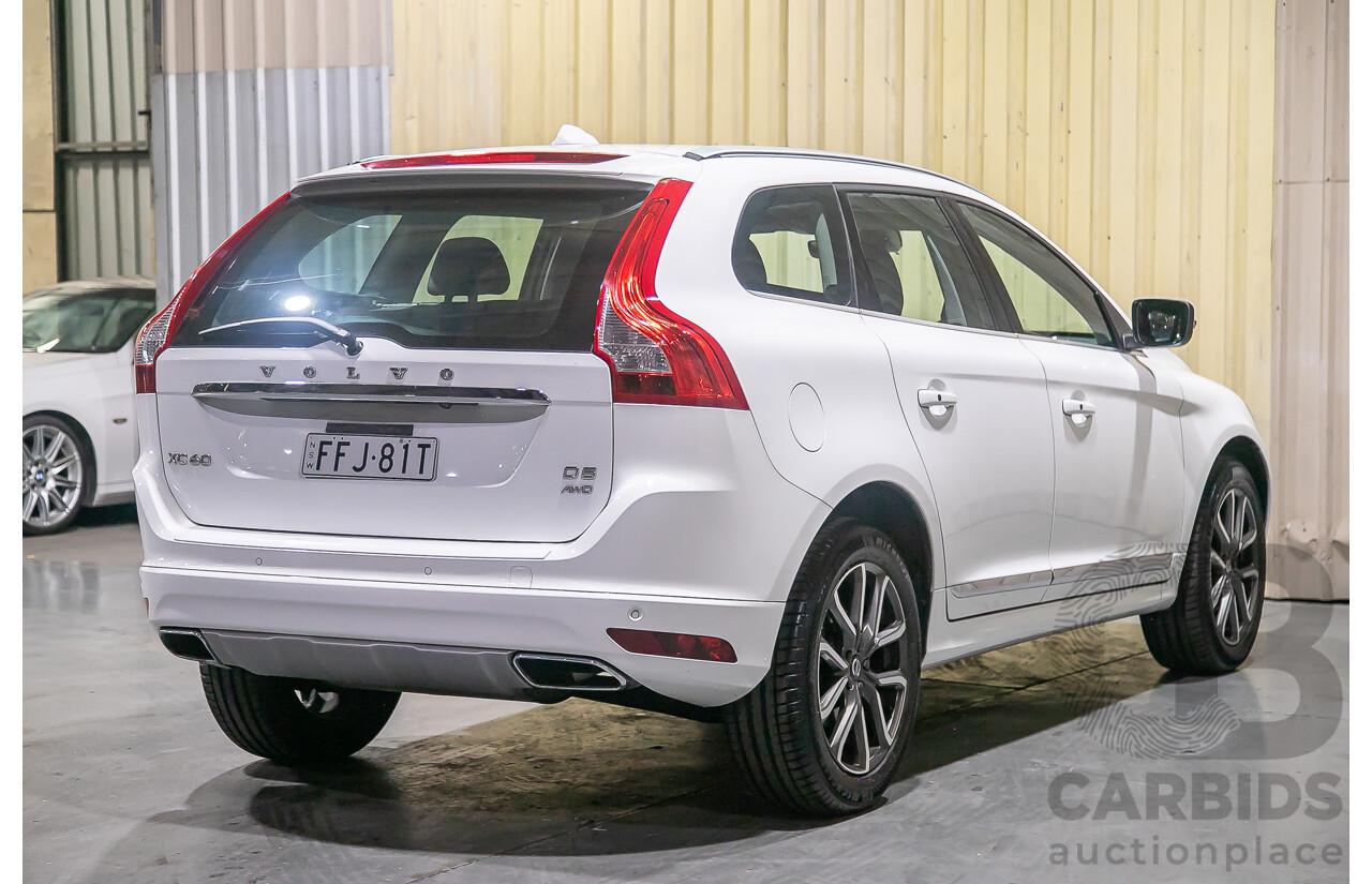12/2015 Volvo XC60 D5 Luxury (AWD) DZ MY15 4d Wagon White Turbo Diesel 2.4L