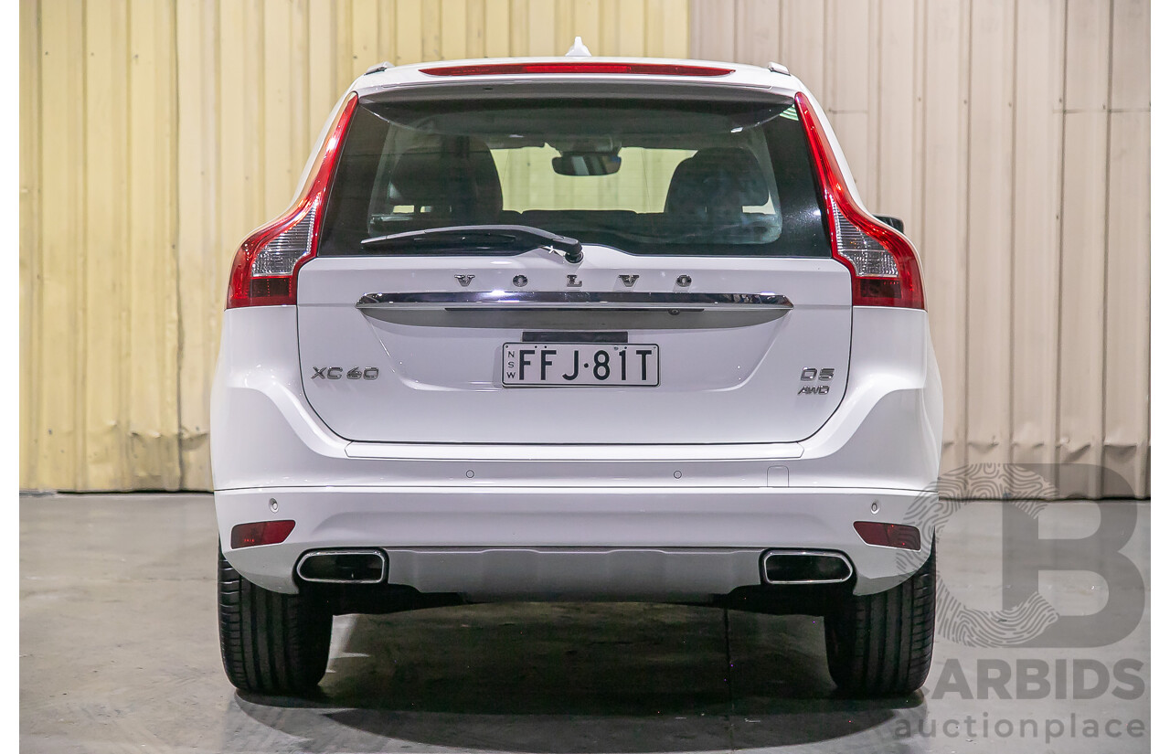 12/2015 Volvo XC60 D5 Luxury (AWD) DZ MY15 4d Wagon White Turbo Diesel 2.4L