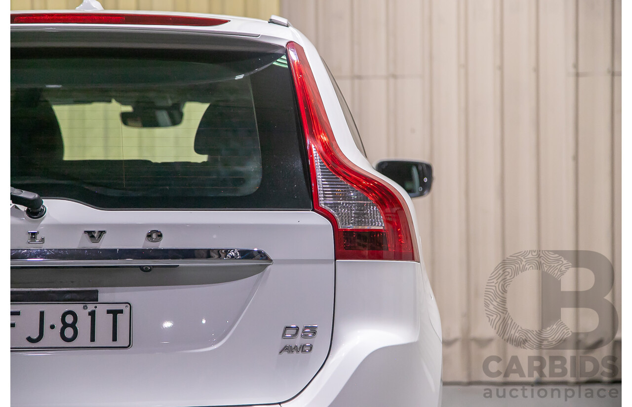 12/2015 Volvo XC60 D5 Luxury (AWD) DZ MY15 4d Wagon White Turbo Diesel 2.4L