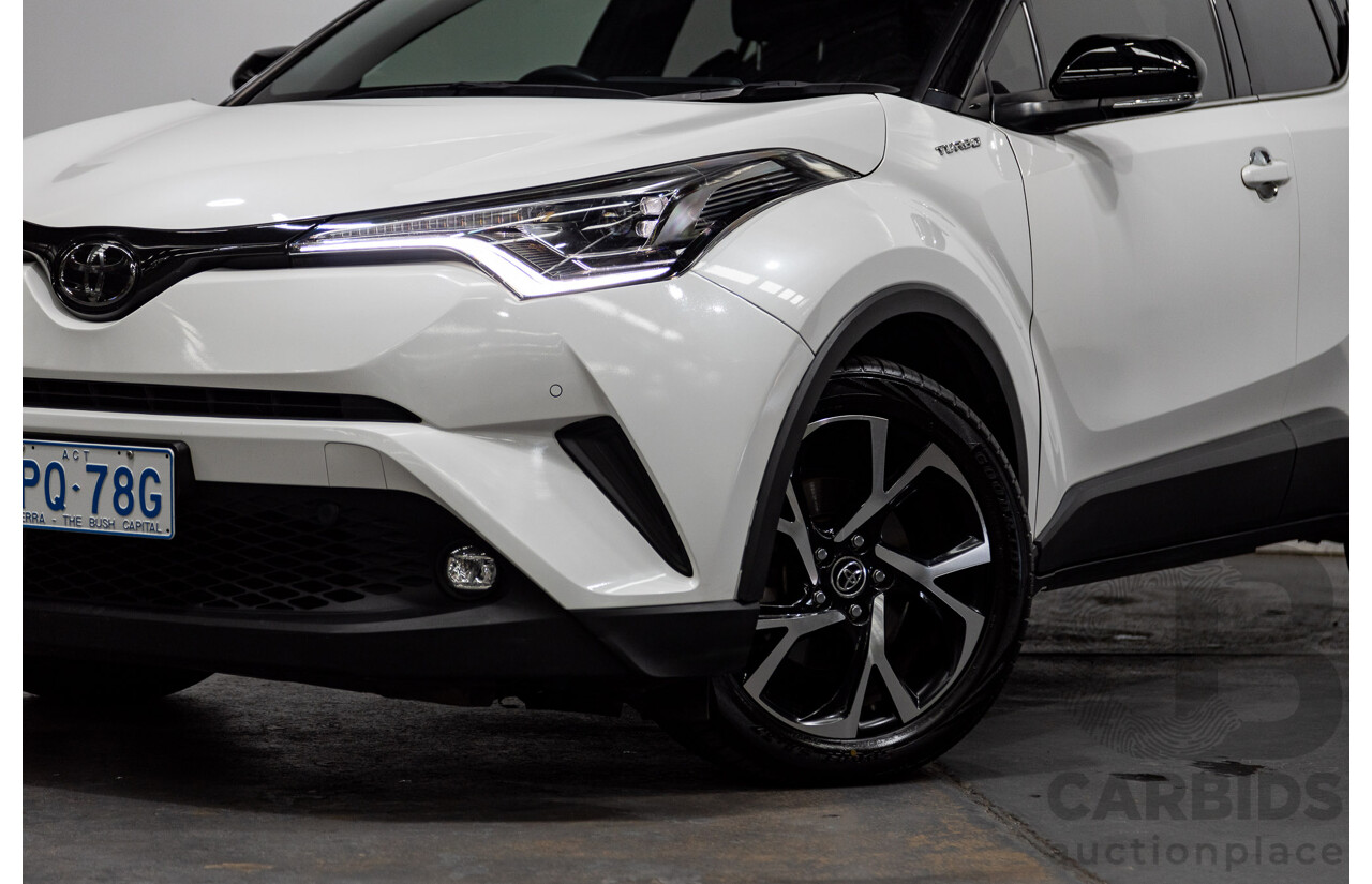 03/2019 Toyota C-HR Koba (AWD) NGX50R 4D Wagon Crystal Pearl White / Black Turbo 1.2L