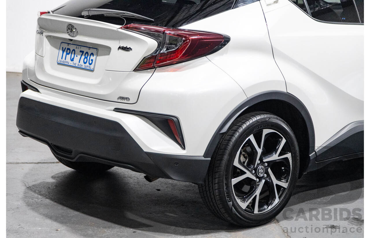 03/2019 Toyota C-HR Koba (AWD) NGX50R 4D Wagon Crystal Pearl White / Black Turbo 1.2L