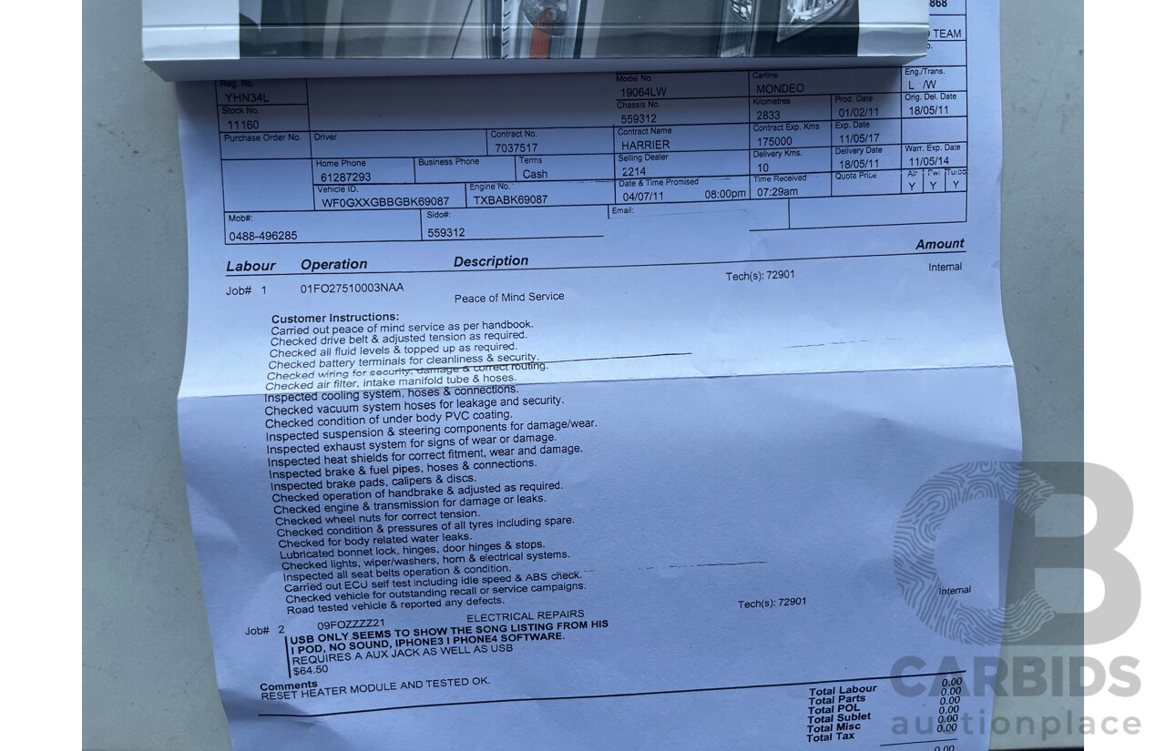 04/11 Ford Mondeo LX TDCi FWD MC 4D Wagon Grey 2.0L