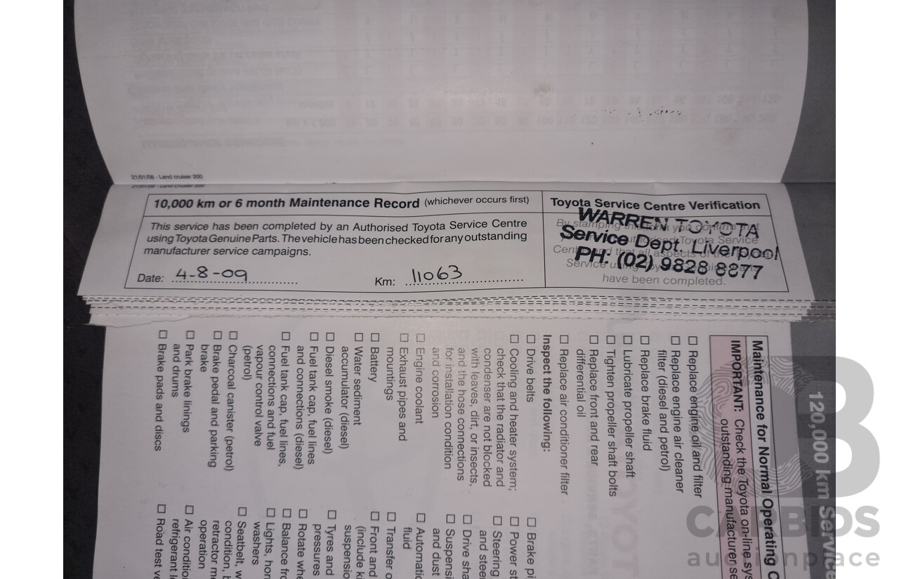 12/2008 Toyota Landcruiser GXL (4x4) VDJ200R 4d Wagon Blue Turbo Diesel V8 4.5L
