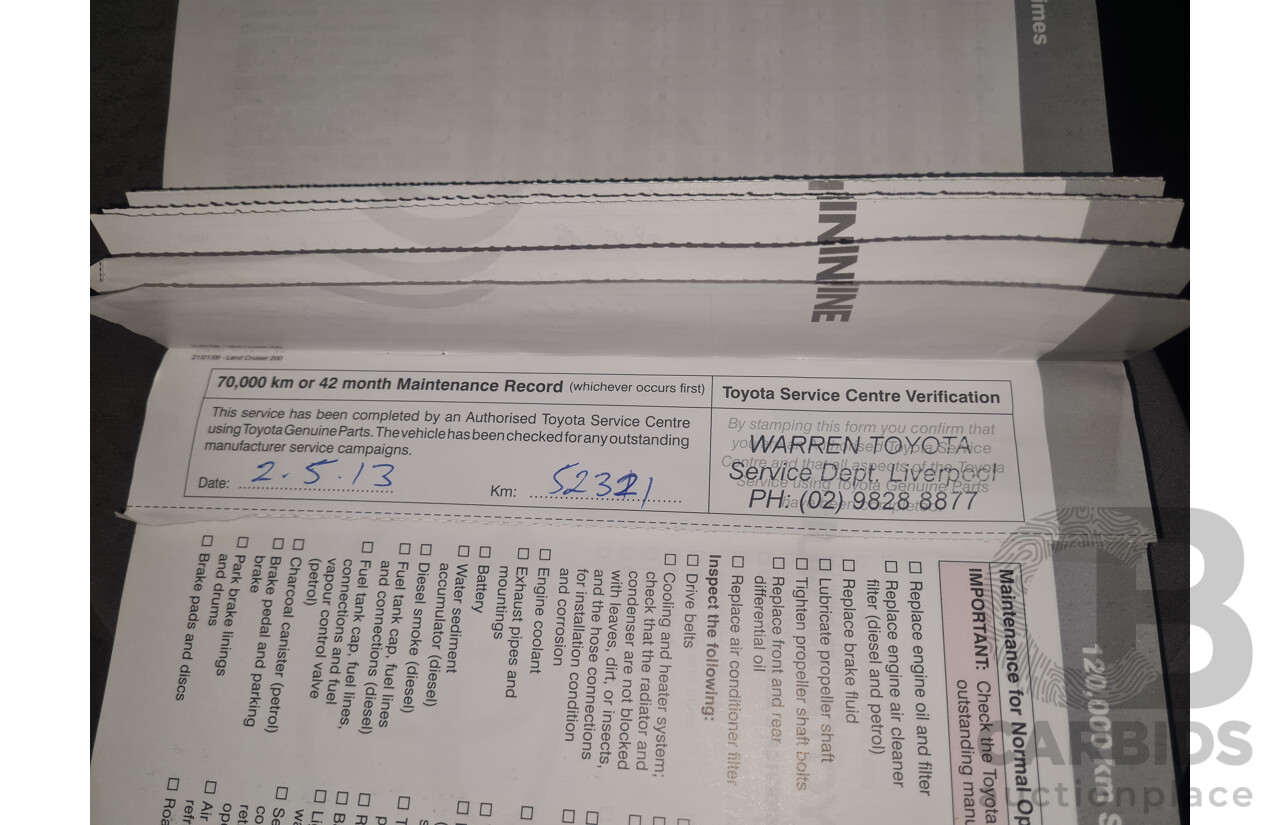 12/2008 Toyota Landcruiser GXL (4x4) VDJ200R 4d Wagon Blue Turbo Diesel V8 4.5L