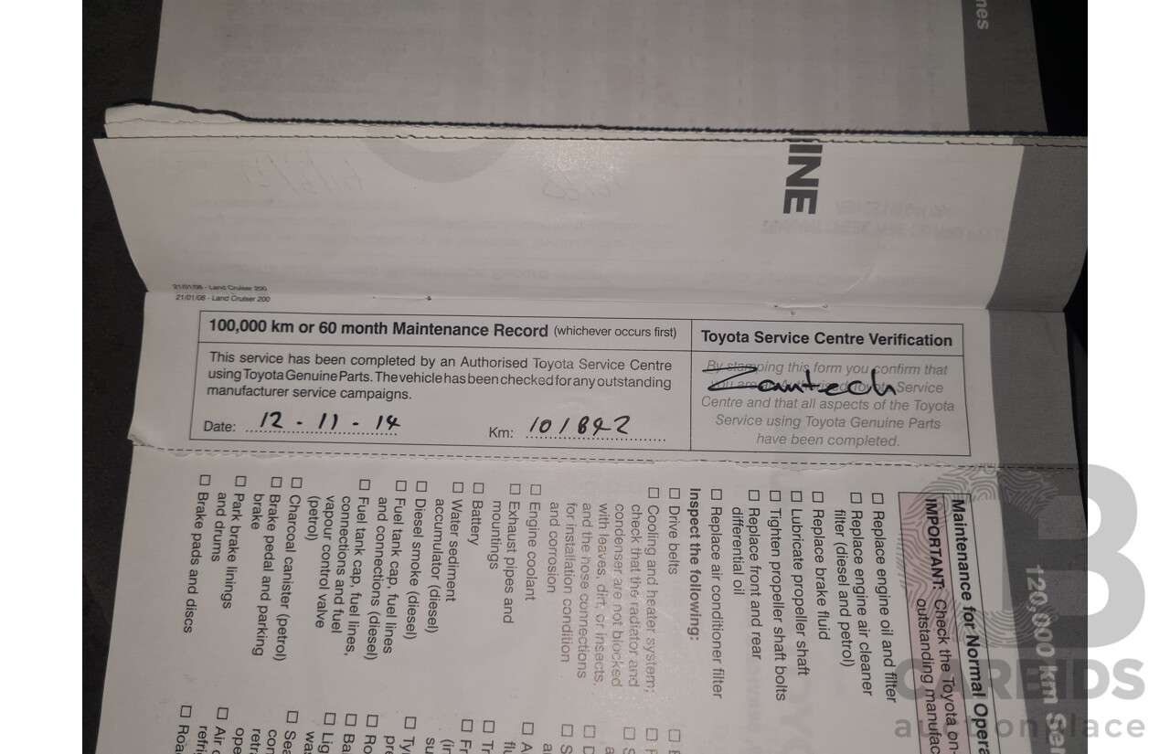 12/2008 Toyota Landcruiser GXL (4x4) VDJ200R 4d Wagon Blue Turbo Diesel V8 4.5L
