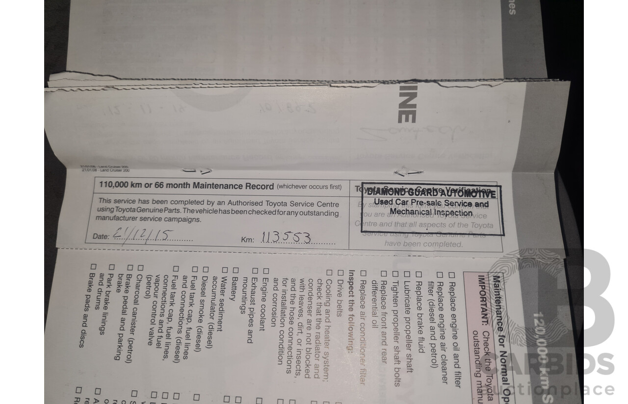12/2008 Toyota Landcruiser GXL (4x4) VDJ200R 4d Wagon Blue Turbo Diesel V8 4.5L