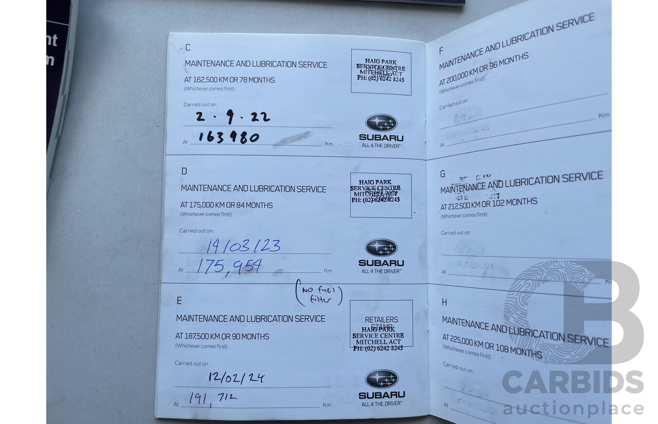 3/2013 Subaru Outback 2.0D Premium MY13 4d Wagon Black 2.0L