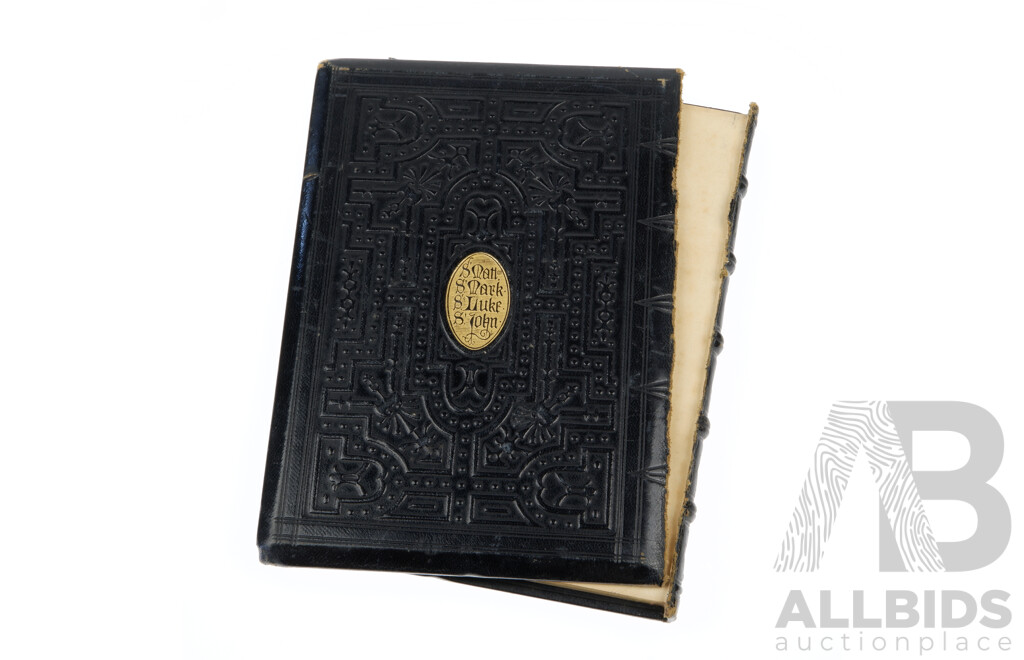 Antique the Parables of Our Lord, Longman & Co, Full Colour Pages with Tooled Leather Cover