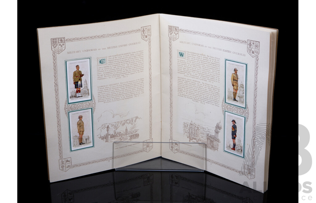 Military Uniforms of the British Empire Overseas, Issued by John Player & Sons, with Full Collection Cigarette Cards in Interior
