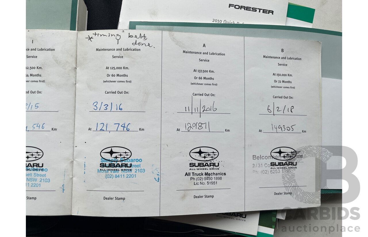 11/2009 Subaru Forester X MY10 4d Wagon Blue 2.5L
