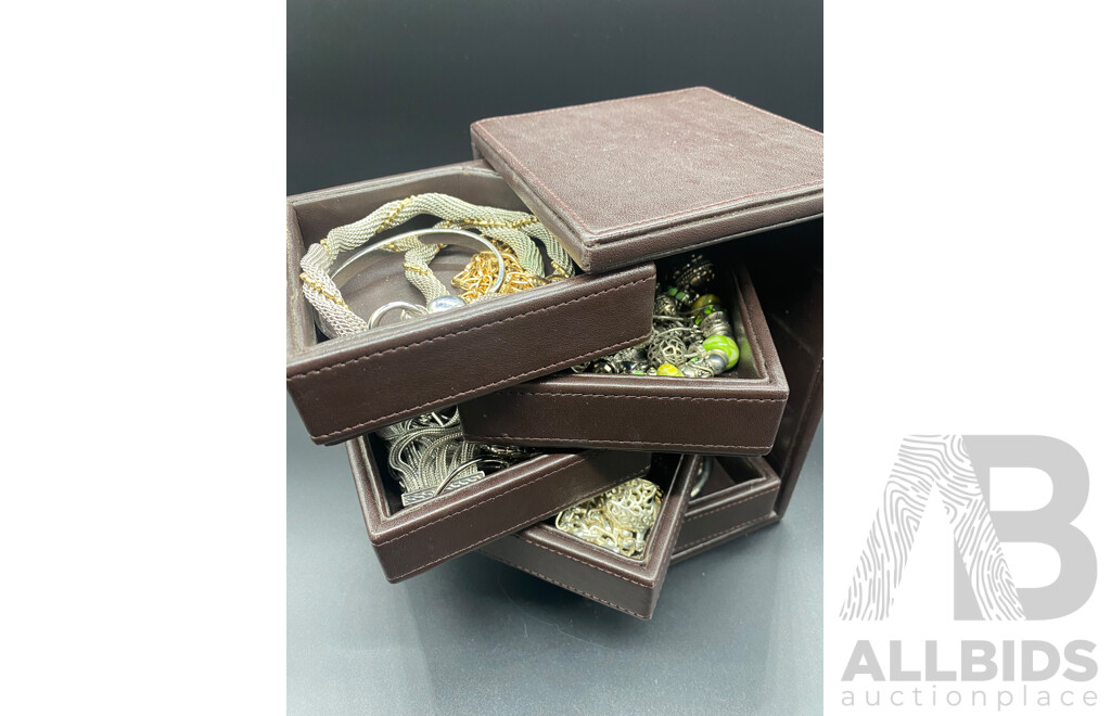 Silver Plated Paua Shell Business Card Holder - New (ORRP$98) with a Collection of Other Paua Shell Vintage Jewellery Items