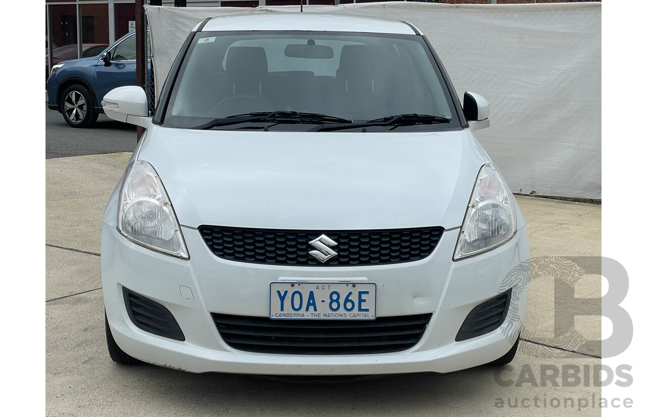 7/2012 Suzuki Swift GL FZ 5d Hatchback White 1.4L