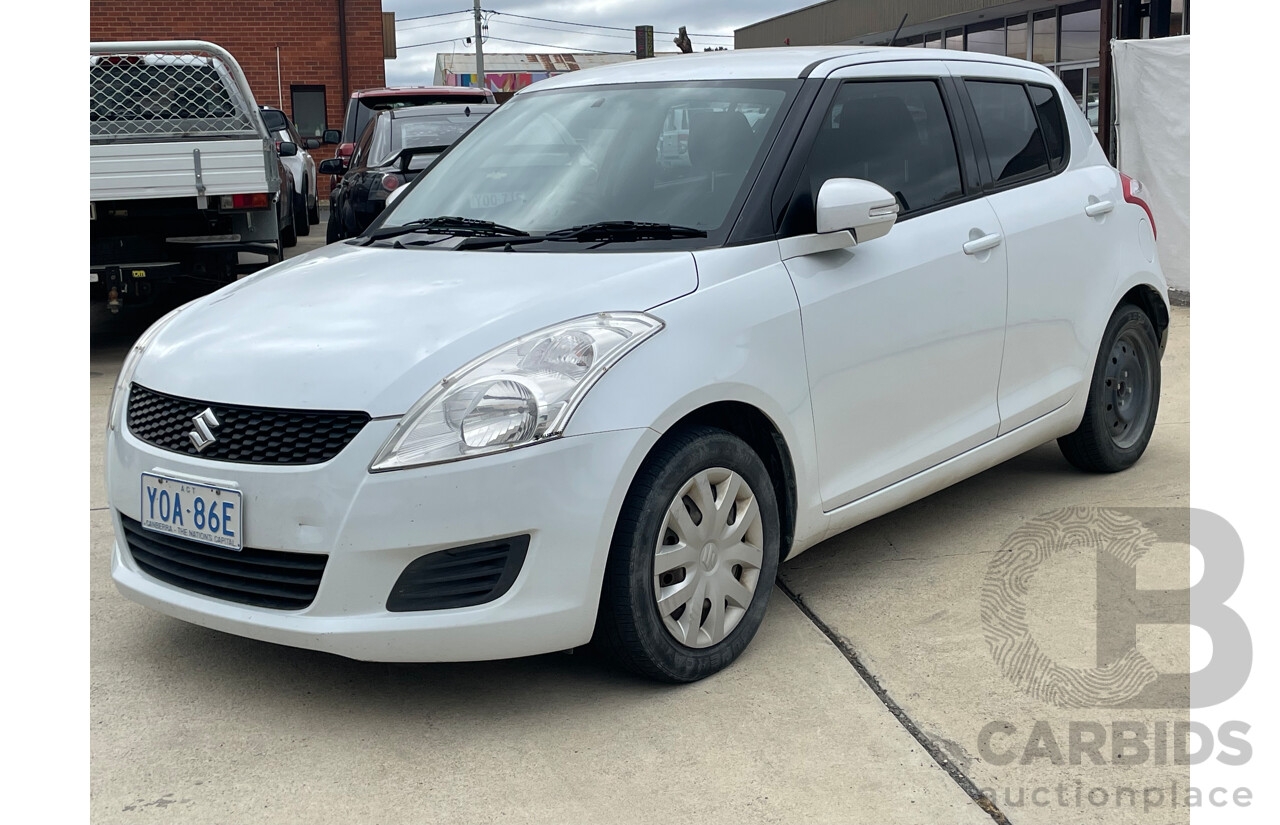 7/2012 Suzuki Swift GL FZ 5d Hatchback White 1.4L