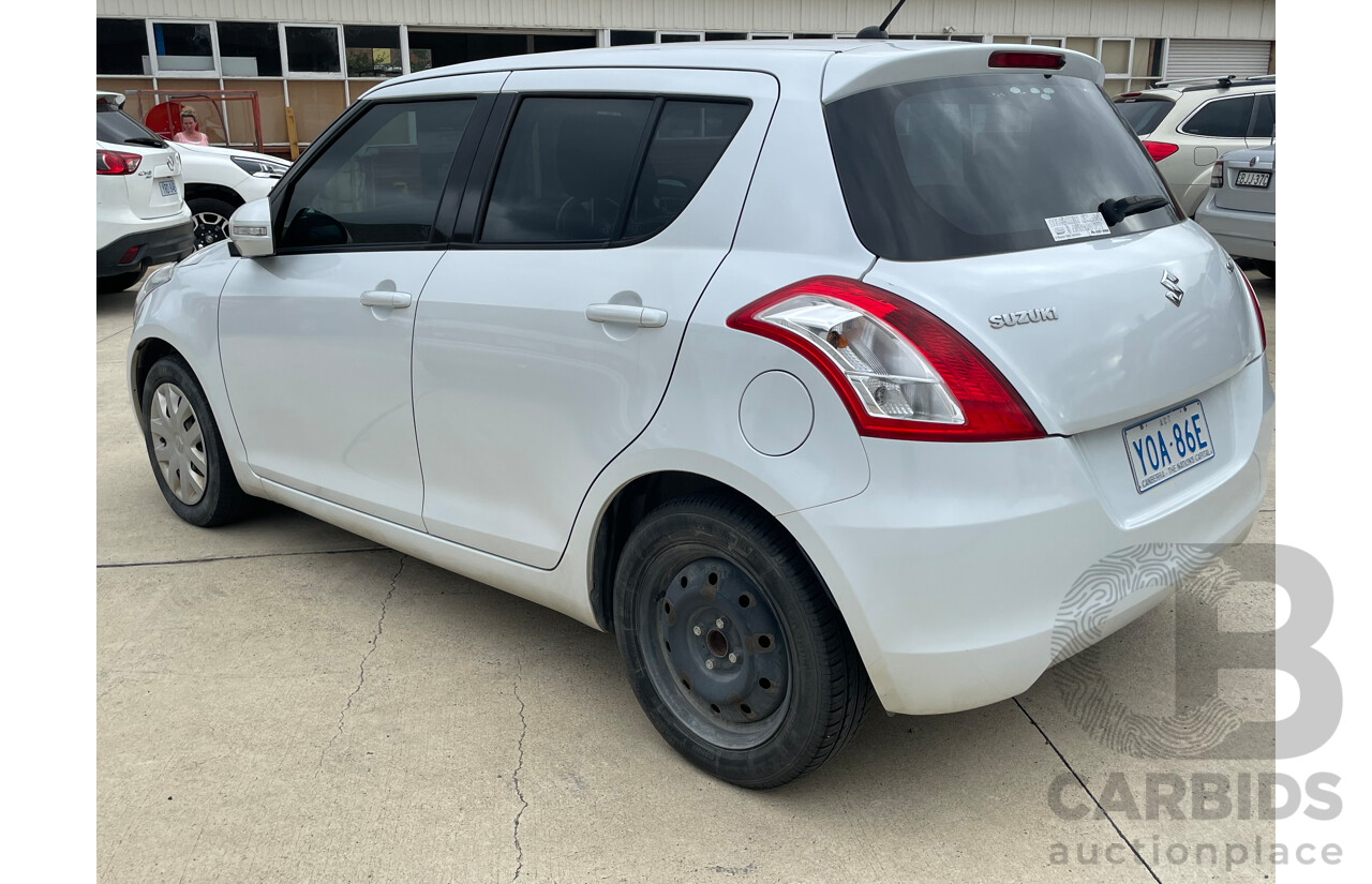 7/2012 Suzuki Swift GL FZ 5d Hatchback White 1.4L