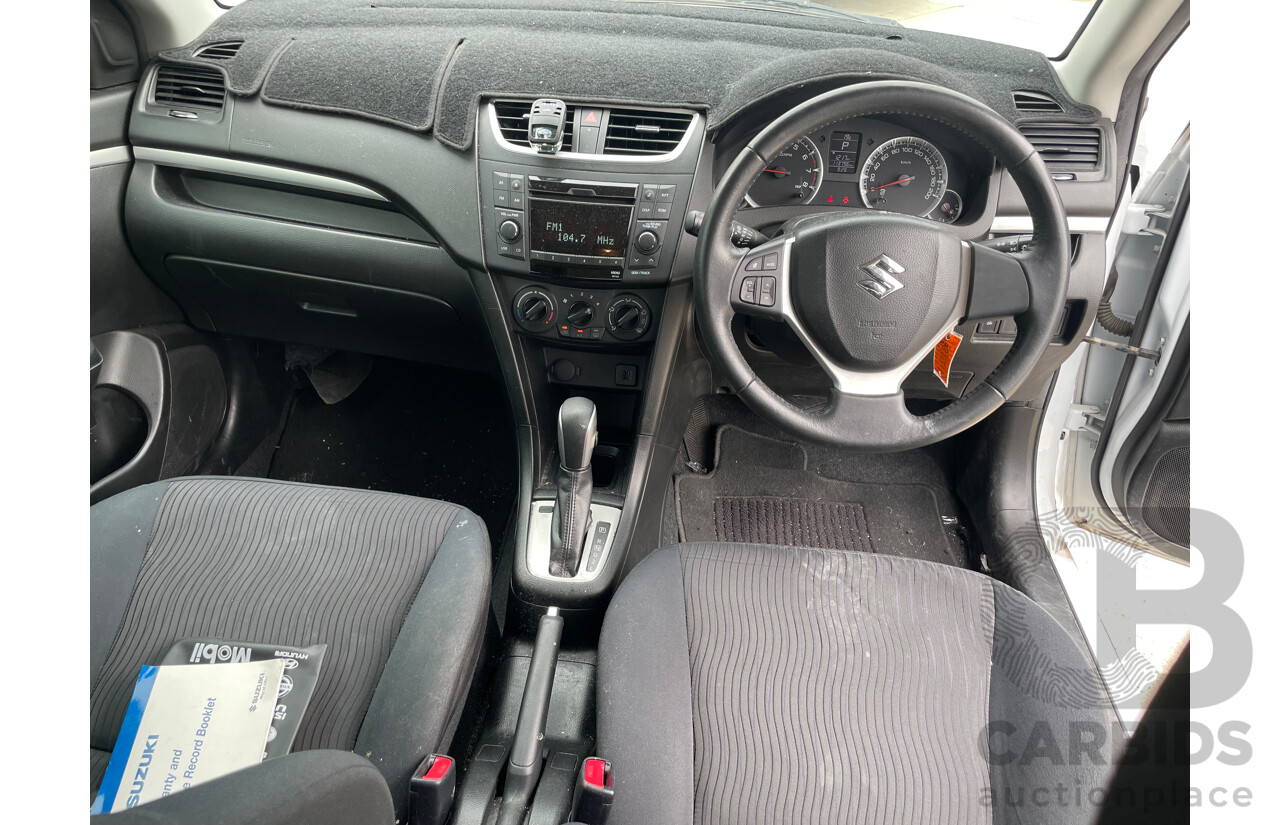 7/2012 Suzuki Swift GL FZ 5d Hatchback White 1.4L