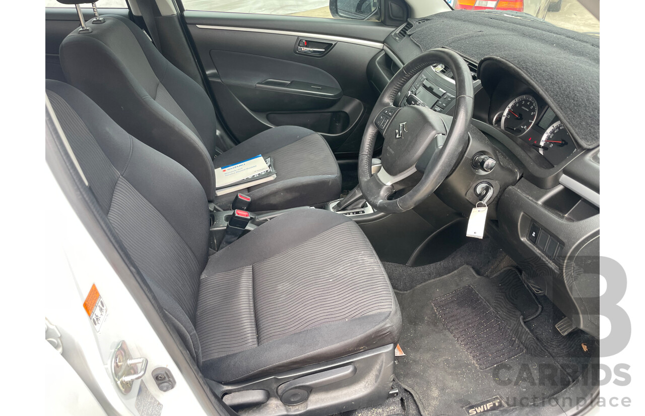 7/2012 Suzuki Swift GL FZ 5d Hatchback White 1.4L