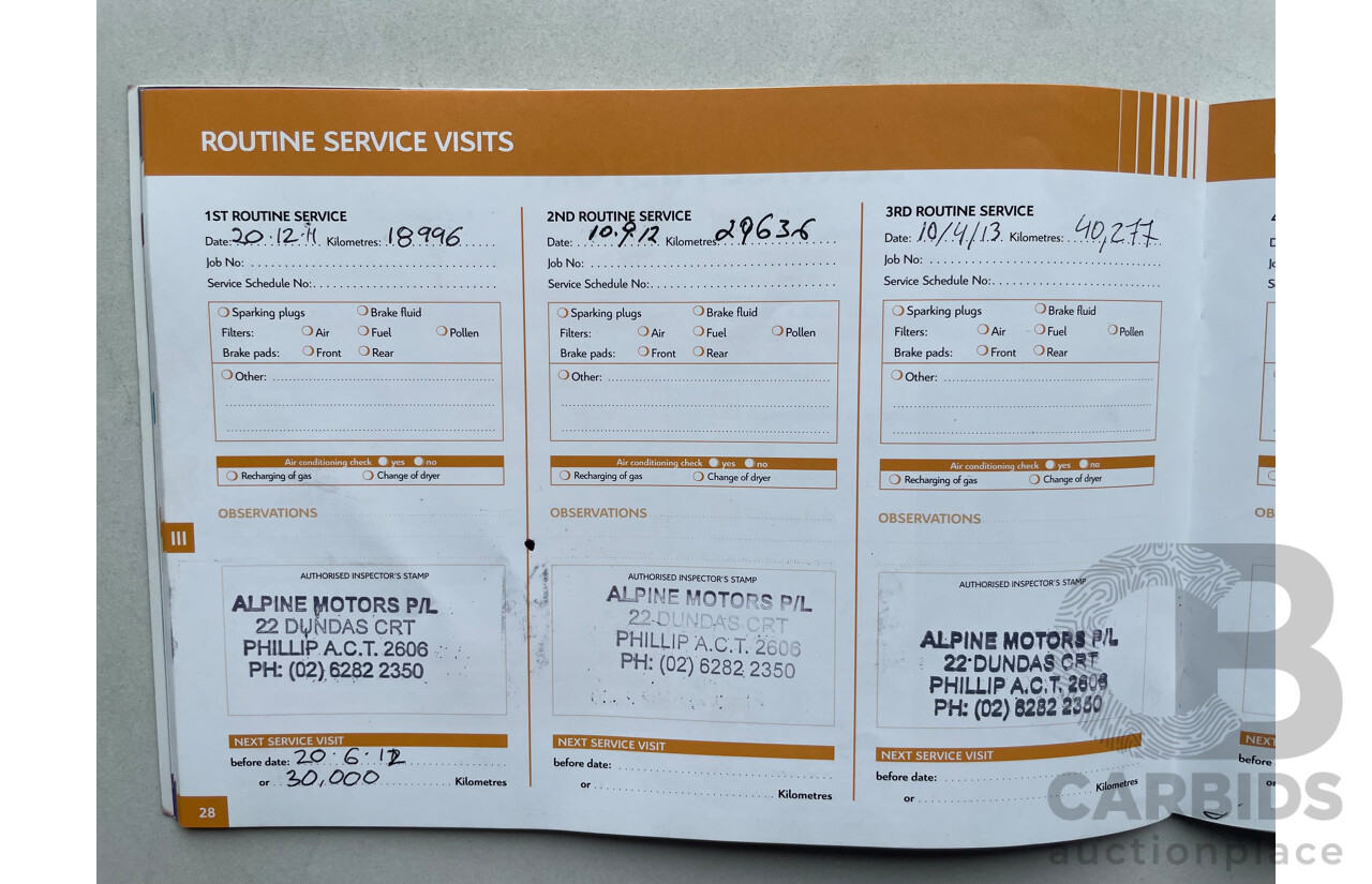 11/10 Citroen C5 2.0 HDI EXCLUSIVE FWD X7 MY10 4D Sedan Blue 2.0L