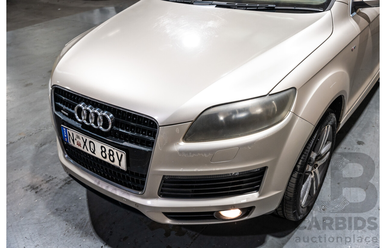2/2008 Audi Q7 3.0 TDI Quattro (AWD) S-Line Package MY08 Upgrade 4d Wagon Beige Turbo Diesel V6 3.0L - 7 Seater