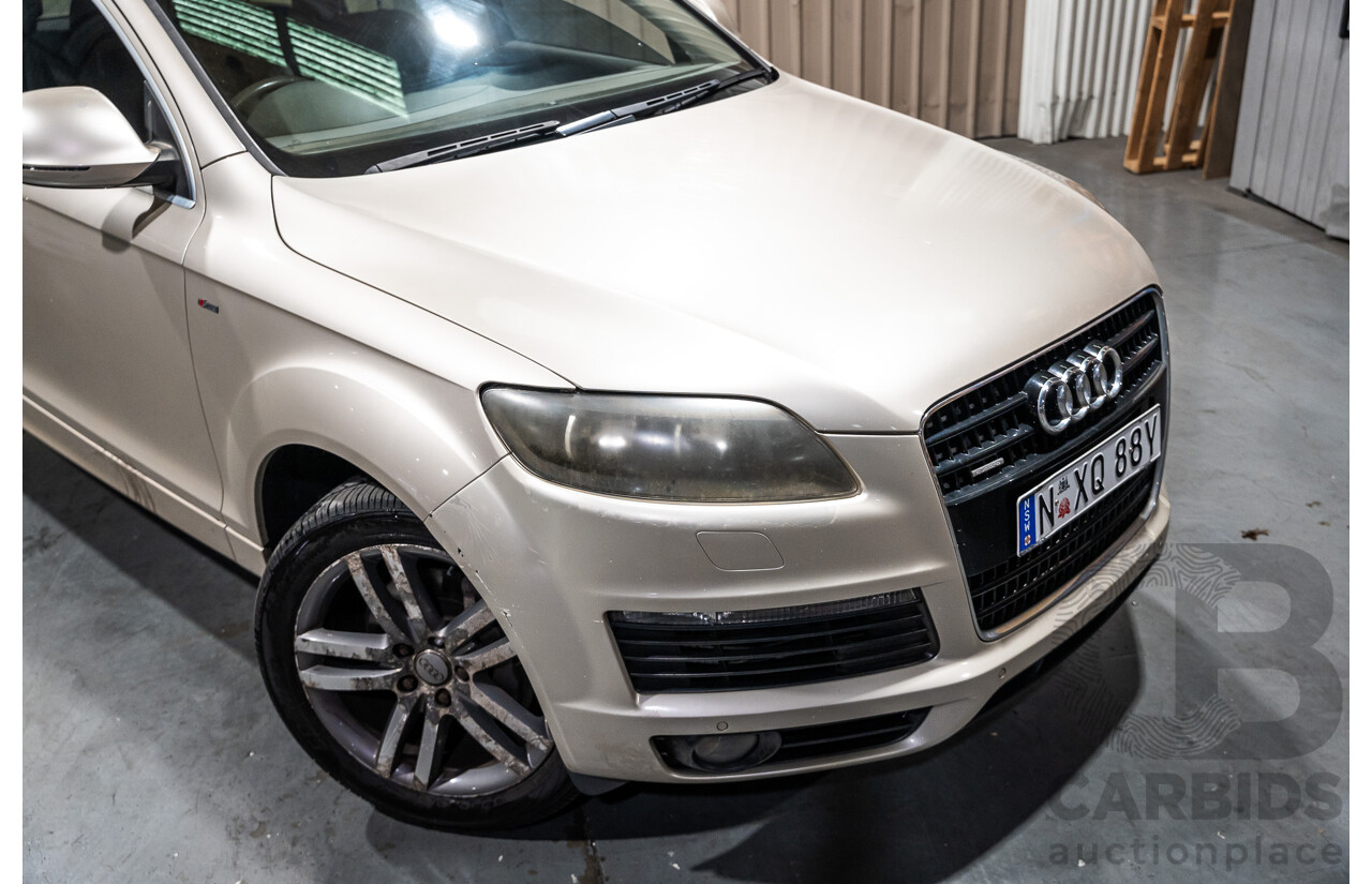 2/2008 Audi Q7 3.0 TDI Quattro (AWD) S-Line Package MY08 Upgrade 4d Wagon Beige Turbo Diesel V6 3.0L - 7 Seater