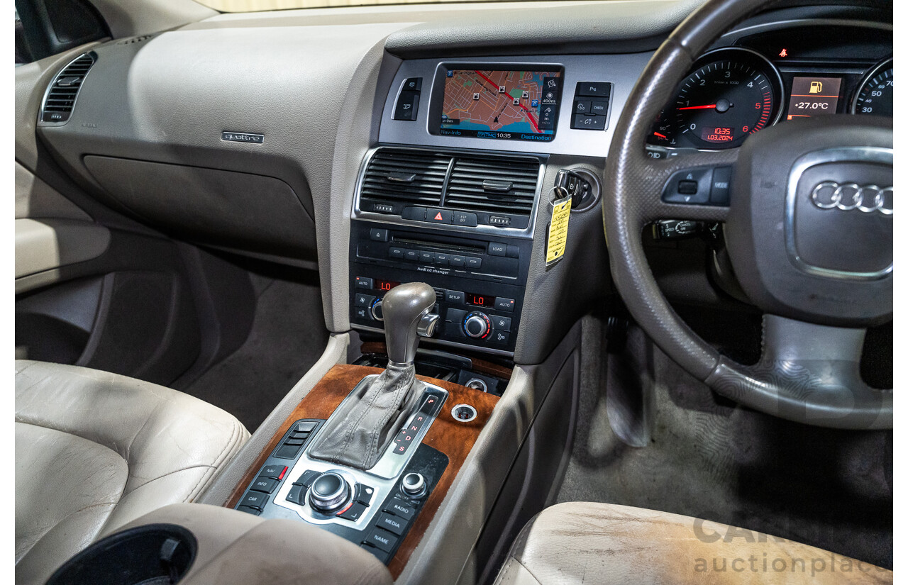 2/2008 Audi Q7 3.0 TDI Quattro (AWD) S-Line Package MY08 Upgrade 4d Wagon Beige Turbo Diesel V6 3.0L - 7 Seater