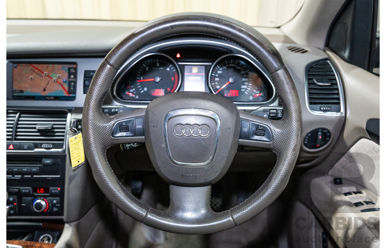 2/2008 Audi Q7 3.0 TDI Quattro (AWD) S-Line Package MY08 Upgrade 4d Wagon Beige Turbo Diesel V6 3.0L - 7 Seater