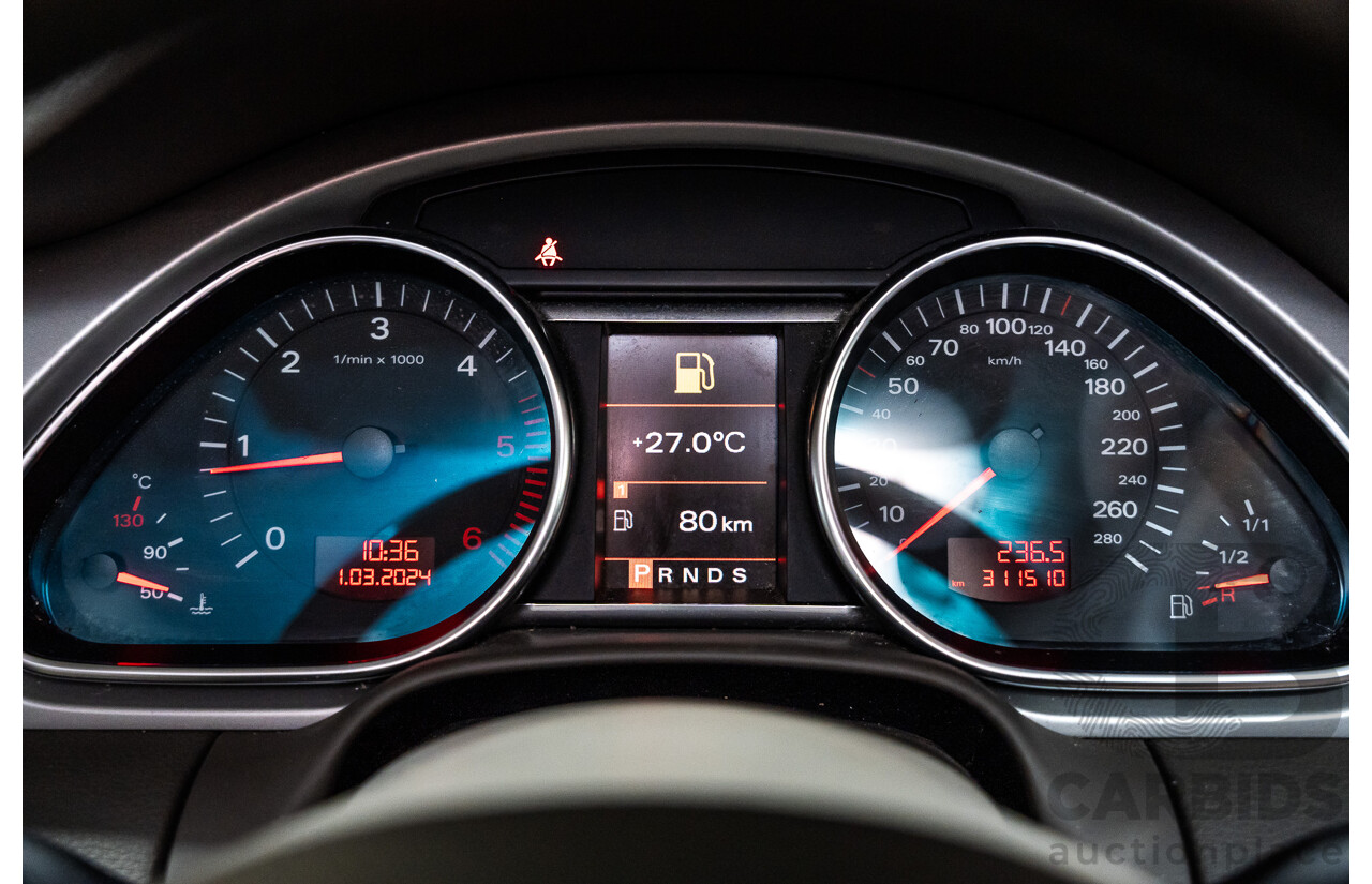 2/2008 Audi Q7 3.0 TDI Quattro (AWD) S-Line Package MY08 Upgrade 4d Wagon Beige Turbo Diesel V6 3.0L - 7 Seater