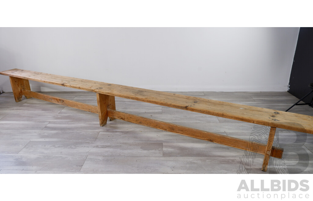 Extra Long Pine Bench Seat