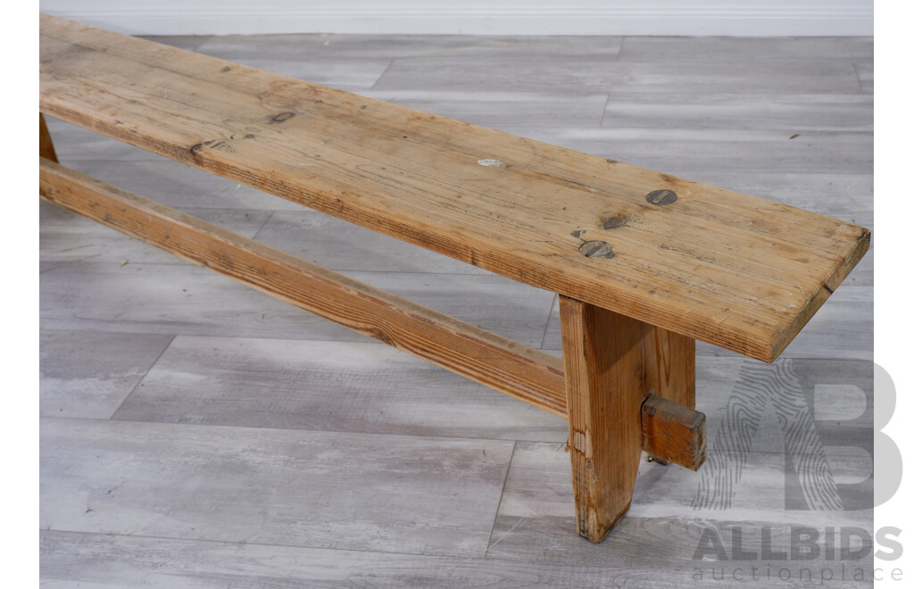 Extra Long Pine Bench Seat