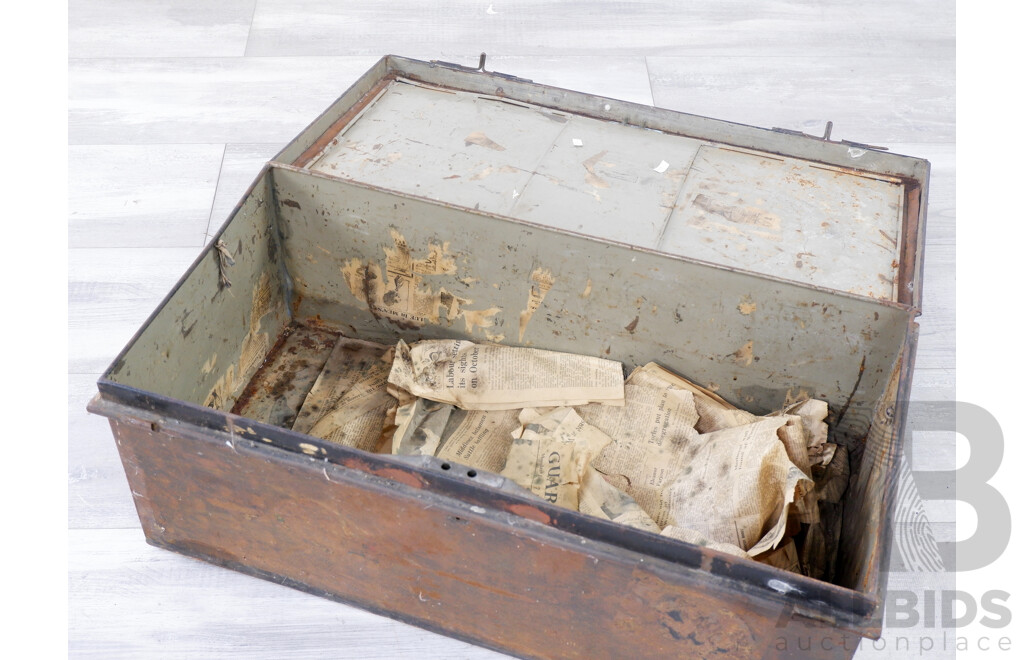 Antique Metal Travelling Trunk