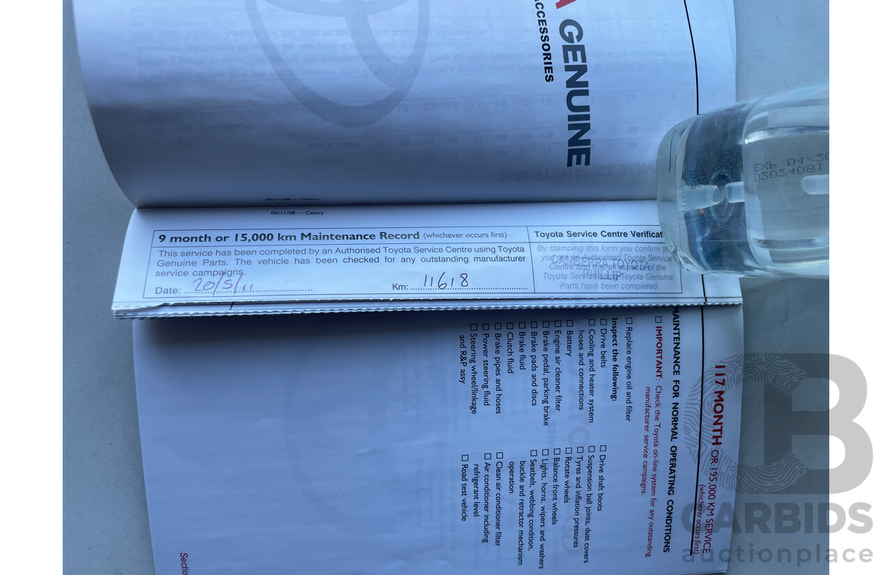 05/10 Toyota Camry ALTISE FWD ACV40R 09 UPGRADE 4D Sedan Green 2.4L