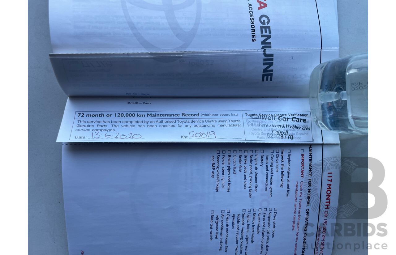 05/10 Toyota Camry ALTISE FWD ACV40R 09 UPGRADE 4D Sedan Green 2.4L