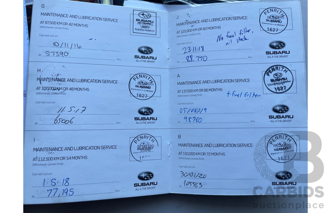 4/2012 Subaru Outback 2.5i MY12 4d Wagon Grey 2.5L