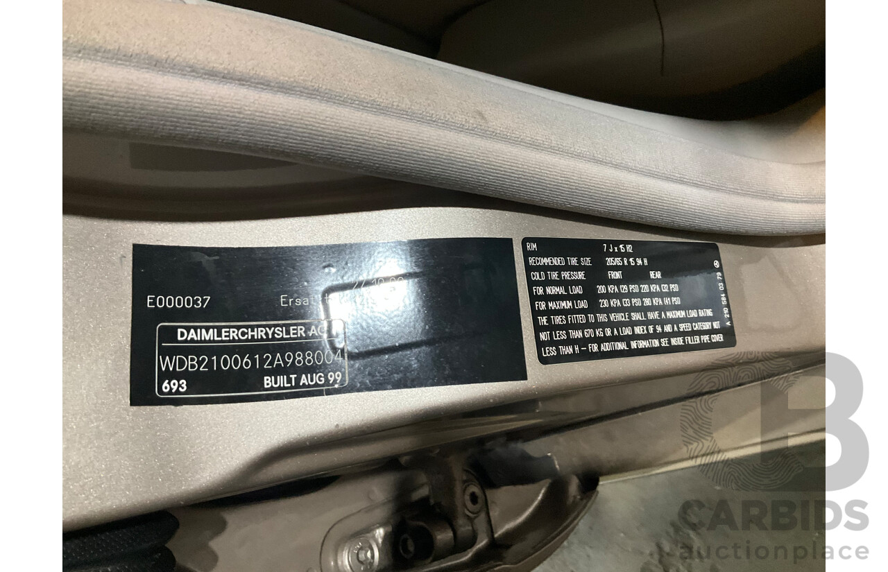 11/1999 Mercedes-Benz E240 Elegance W210 4d Sedan Travertine Beige Metallic 2.4L