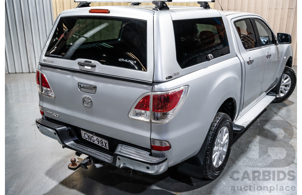 3/2013 Mazda BT-50 XTR MY13 Dual Cab Utility Silver Turbo Diesel 3.2L