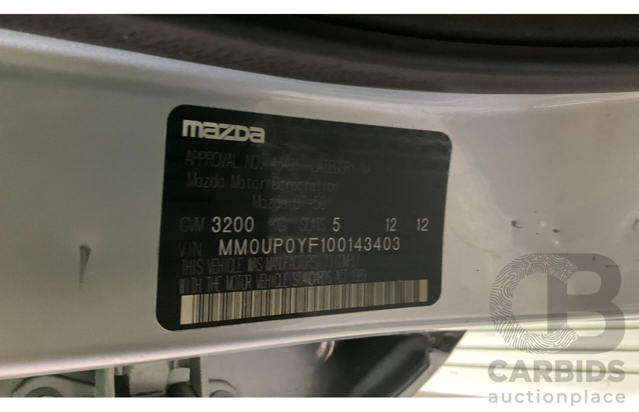 3/2013 Mazda BT-50 XTR MY13 Dual Cab Utility Silver Turbo Diesel 3.2L