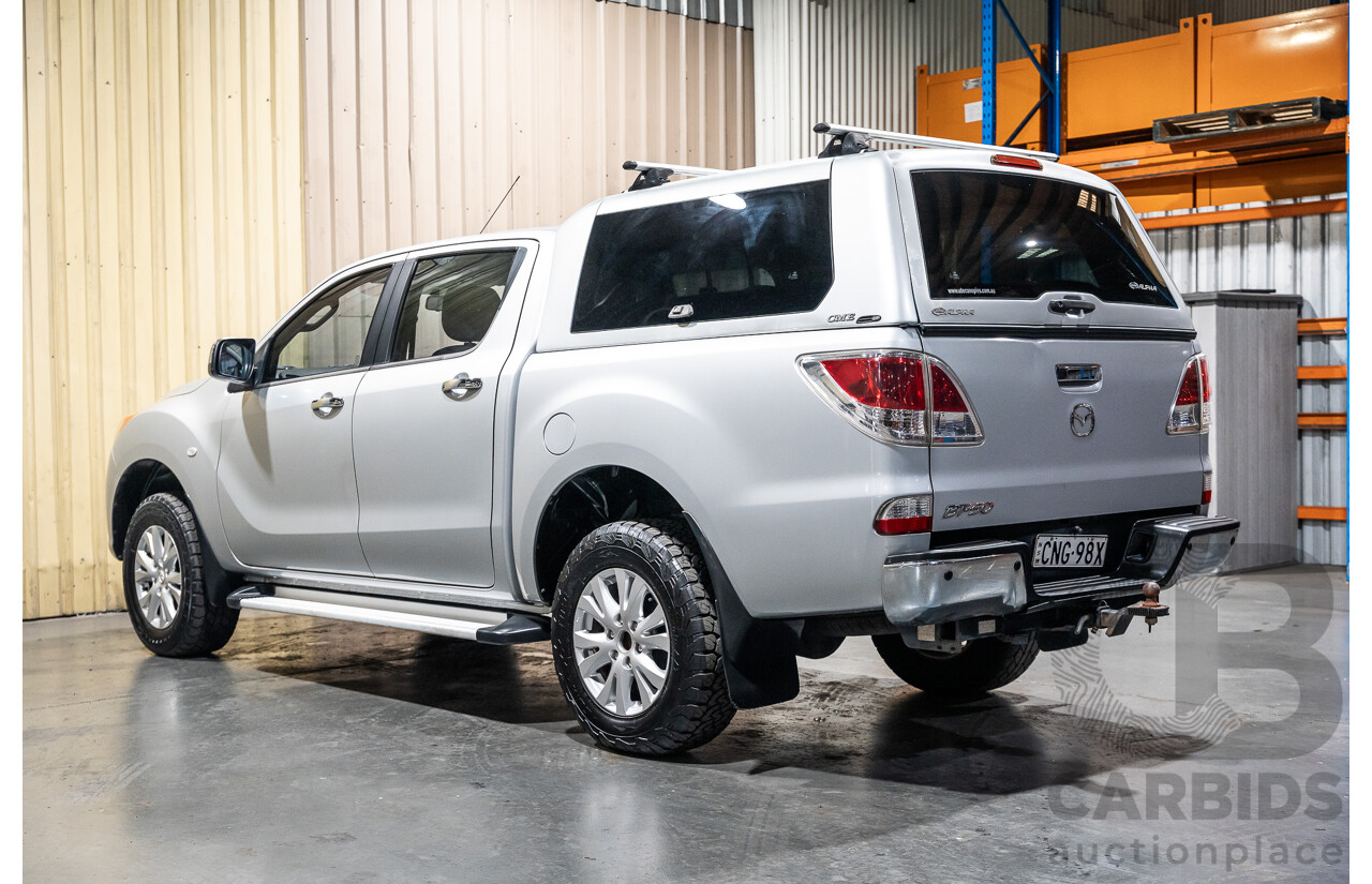 3/2013 Mazda BT-50 XTR MY13 Dual Cab Utility Silver Turbo Diesel 3.2L