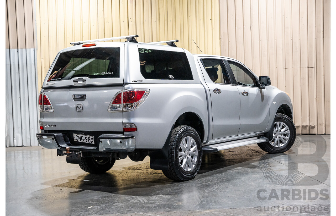 3/2013 Mazda BT-50 XTR MY13 Dual Cab Utility Silver Turbo Diesel 3.2L