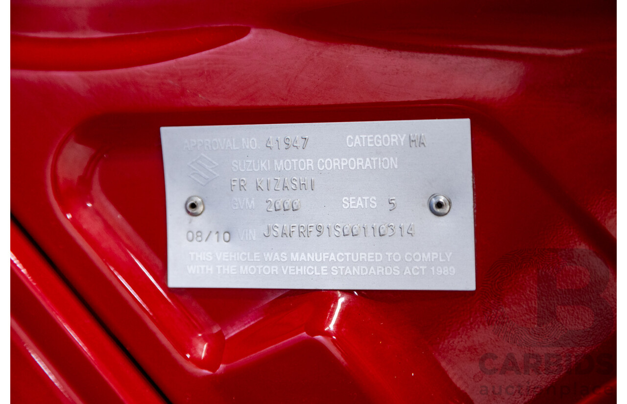 08/2010 Suzuki Kizashi Sport (AWD) FR 4d Sedan Red 2.4L