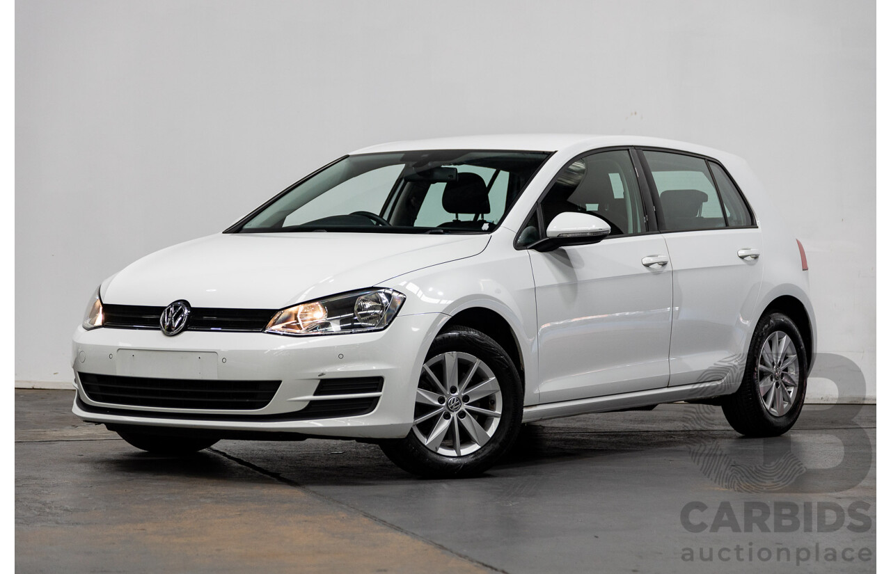 09/2015 Volkswagen Golf 92 TSI Trendline MY16 5D Hatchback White Turbo 1.4L