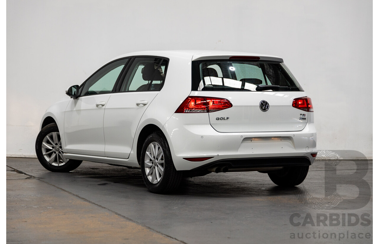 09/2015 Volkswagen Golf 92 TSI Trendline MY16 5D Hatchback White Turbo 1.4L