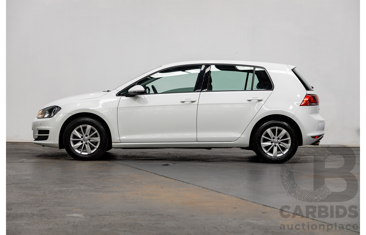 09/2015 Volkswagen Golf 92 TSI Trendline MY16 5D Hatchback White Turbo 1.4L