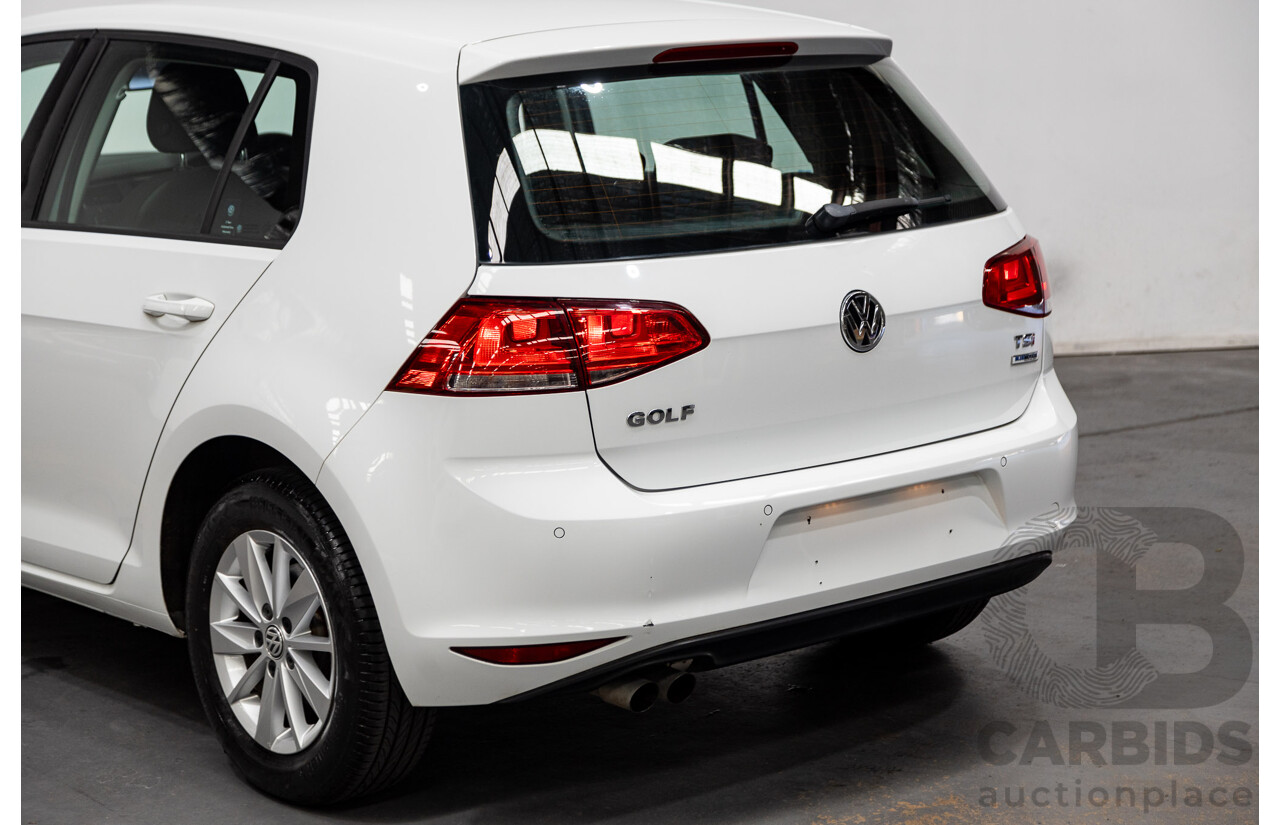 09/2015 Volkswagen Golf 92 TSI Trendline MY16 5D Hatchback White Turbo 1.4L