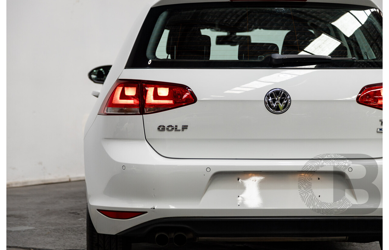09/2015 Volkswagen Golf 92 TSI Trendline MY16 5D Hatchback White Turbo 1.4L